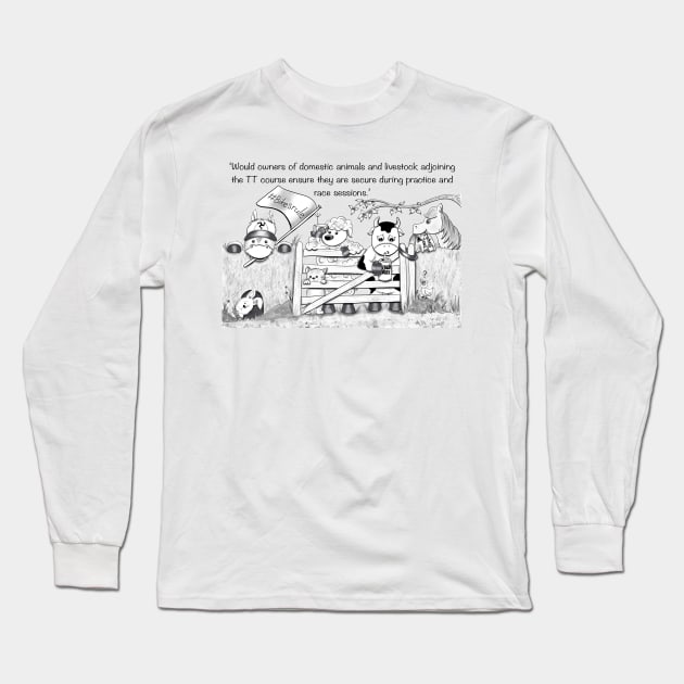 Isle of Man TT races. Pre race announcement. Long Sleeve T-Shirt by Manxcraft